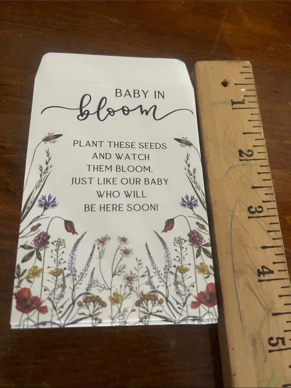 Baby In Bloom Flower Seed Packets For Baby Shower 25 packets NEW